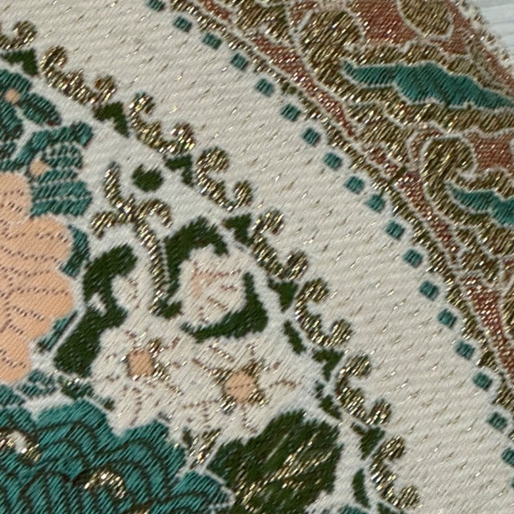 Vintage Handmade Embroidered Floral Throw Pillow - Picture 5 of 8